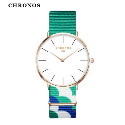 

Women Fashion Watches 2017 Unisex Nylon Watches CHRONOS Rose Gold Ladies Elegant Clock Men Simple Wrist Watch