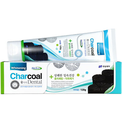 

Niche Korea imported charcoal white multi - effect toothpaste mint flavor 120g