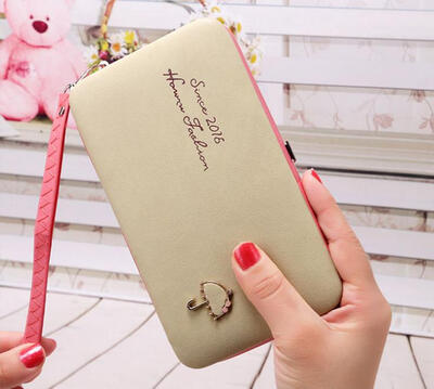 

Fashion omnipotent pack embossed letter small umbrella lady long wallet