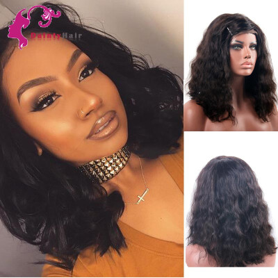 

Peruvian 360 Lace Frontal Bob Wig Pre Plucked Full Lace Human Hair Short Wigs For Black Women Natural Wave 250% Density