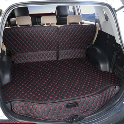 

Huashi Toyota rav4 Rongfang trunk mat 14-16 models new rav4 large surrounded leather car trunk mat RAV boot mat modification rav dedicated 3 sets - sports black