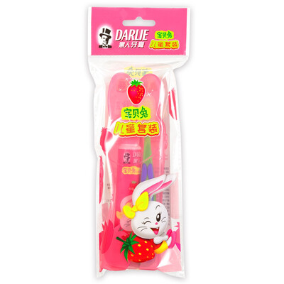 

Black DARLIE Baby Rabbit Children Set Baby Rabbit Strawberry Toothpaste 40g Elf Baby Rabbit Toothbrush Toothbrush Color Randomly Dispensed