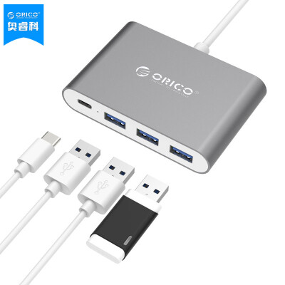 

ORICO (ORICO) RC3A Type-c to 3 USB3.0 splitter PD transfer HUB hub MACBOOK notebook extension accessories deep gray