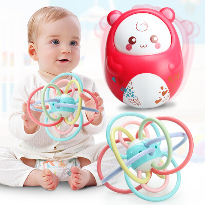 

Ao Zhijia AoZhiJia early childhood education puzzle children's teether hand ball music tumbler toy set Manhattan ball + doll nodding tumbler