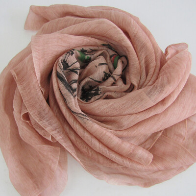 

Genuine orangefox Silk cashmere printed Chinese scarf 1