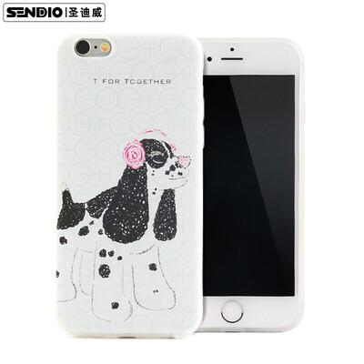 

Sanctuary Sendio Apple iPhone6 ​​ 6s Case Shell Case 3D Stereo Relief TPU All-Inclusive Soft Shell Simple Small Fresh Men & Women Small T Series Rock White