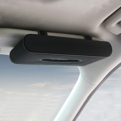 

Huazhe car tissue box sunroof sun visor tissue box creative seat hanging car tissue box car supplies car tissue box hanging type black&white color