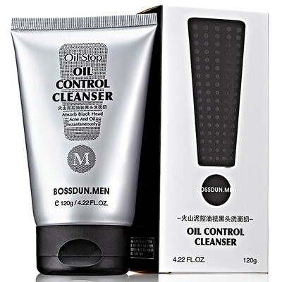 

Boston man volcanic mud control oil blackhead cleanser 120g clean oil shrink pores to blackheads