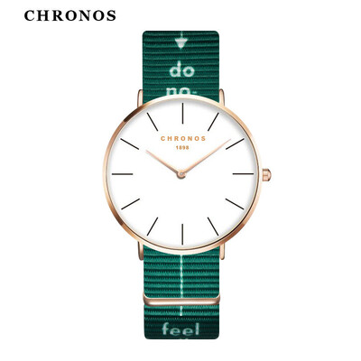 

Women Fashion Watches 2017 Unisex Nylon Watches CHRONOS Rose Gold Ladies Elegant Clock Men Simple Wrist Watch
