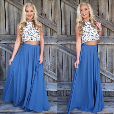 

CANISWomen Long Skirt New Fashion Bohemian Beach Pleated Skirt Summer Long Dress