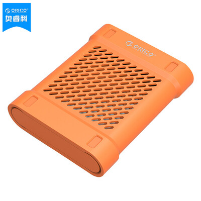 

ORICO PHS 3.5-inch mobile hard disk dedicated silicone protective cover / shock sets can be used with easy drive line drop / breathable / colorful / wear orange