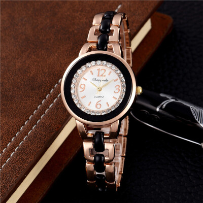 

Rose Gold Bracelet Watches Women Watch Top Famous Brand Luxury Wristwatch Rhinestone Clock Quartz Wrist Watch