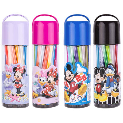 

Guangbo 24G color cylinder brush school supplies Disney color random single package IMQ94202