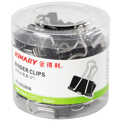 

KINARY KINARY OS1031 high-grade black long tail clip 1 50mm black 12 tube