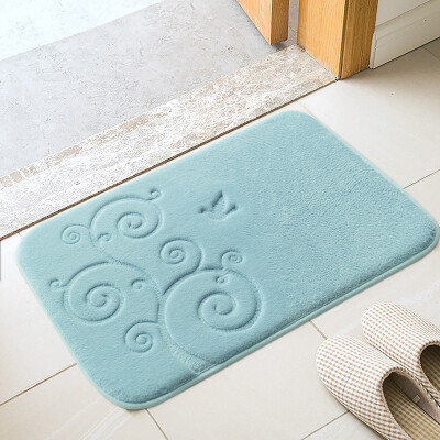 

FOOJO three-dimensional coral velvet mat non-slip mat door mat 40 * 60cm pink happy tree