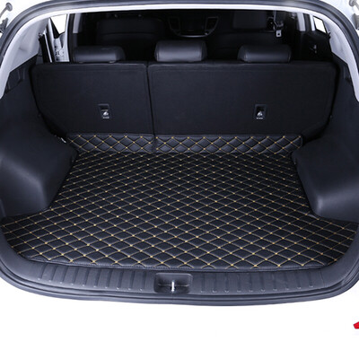 

Huashi Honda CRV trunk mat 17 new crv full surrounded by car leather trunk mat crv special tail box mat crv modified interior accessories 2 piece set business black