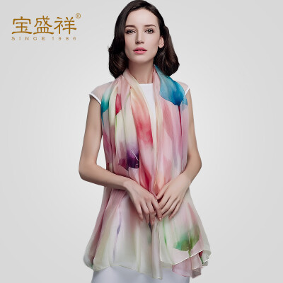 

Miss Bao Shengxiang silk scarf chiffon lengthening scarf air conditioning shawl dual-use towel fireworks bright s9127