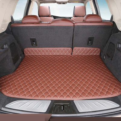

Huashi Buick Angkewei trunk mat Angkewei special car leather trunk mat Ang Kewei tail box mat Angkewei modified rhombic models - original car brown high with single piece