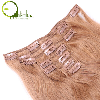 

Sterly hair Clip In Human Hair Extensions Straight 27Color 7PCSSet100g 16 18 20 22 24Inch Natural Hair Clip Extensions Remy Hai