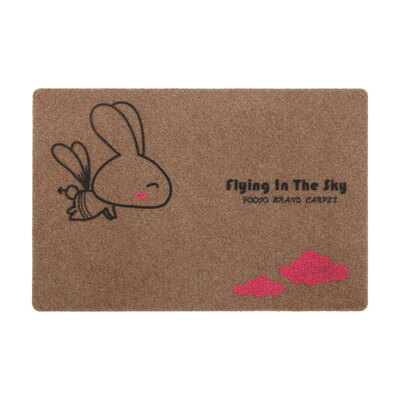 

Jiangnan leaf printing non-slip mat pad foot pad door mat 40 60cm bunny rabbit camel