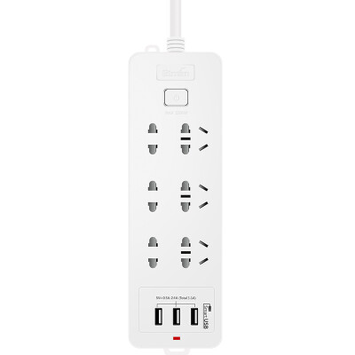 

Intel (Etman) desktop USB socket multi-function mobile computer intelligent charging plug strip 6 1.8 meters