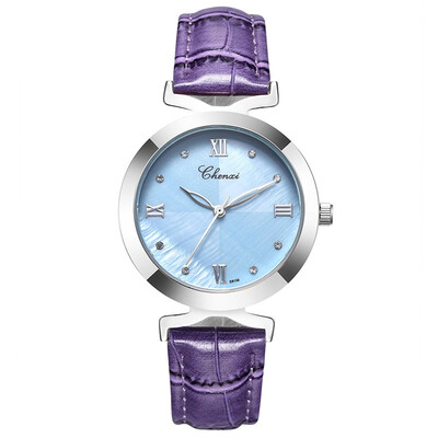 

CHENXI Luxury Women Quartz Watches Ladies Leather Strap Watches Casual Elegant Rhinestones Wristwatches