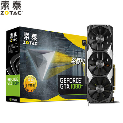 

ZOTAC GeForce GTX1080Ti-11GD5X 1544-1657MHz 11G11010MHz 352bit GDDR5X PCI-E 30 Graphics Card