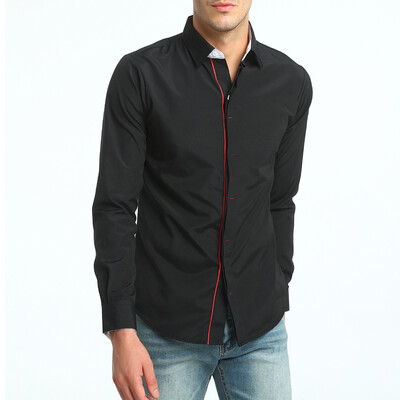 

Мода Мужская рубашка с длинными рукавами Топы Хит цветные кнопки Мужские рубашки для мужчин Тонкая мужская рубашка Негабаритная XXXL