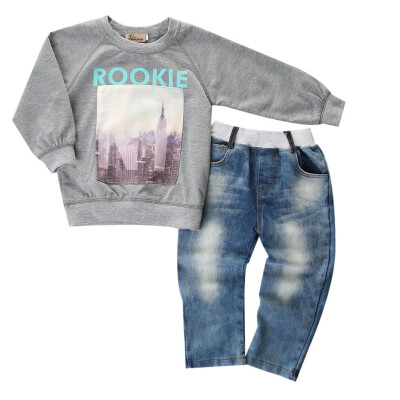 

Baby Kids Boys Clothing Printed Coat Shirt Sweater Jeans Denim Pants Outfits