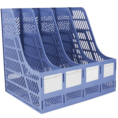 

Deli 9848 quad quad file basket file box blue