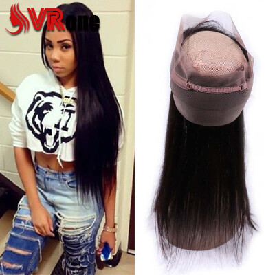 

Indian Straight Hair 360 Lace Frontal Closure With Baby Hair Remy Human Hair