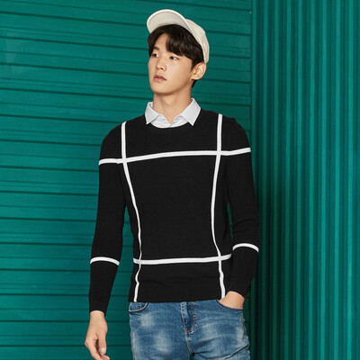 

Semir sweater male 2017 fall fake two men Korean version of the trend of youth sweater shirt shirt 14316071228 gray blue tone M