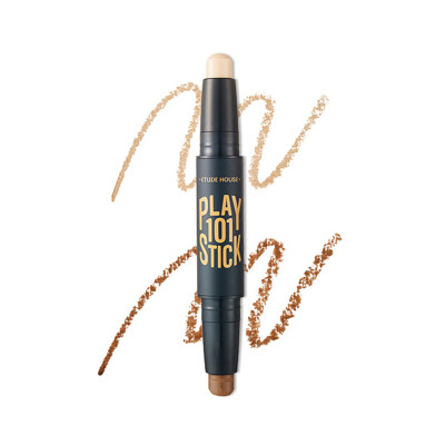 

Etude House (ETUDE HOUSE) Fun multi-functional makeup stick high-light cosmetic mix 1.7 * 2g # 2 Oufen highlights + dark coffee shadow (no dead angle V Face artifact