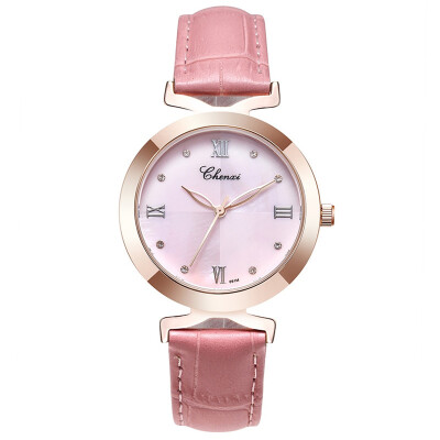 

CHENXI Luxury Women Quartz Watches Ladies Leather Strap Watches Casual Elegant Rhinestones Wristwatches