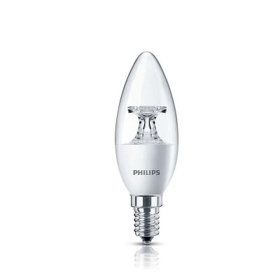 

[Jingdong супермаркет] Philips (PHILIPS) LED Лампа перца Свеча 5W Е14 винтиком 2700K теплый теплый белый цвет света Хуан Гуан прозрачные одиночные палочки