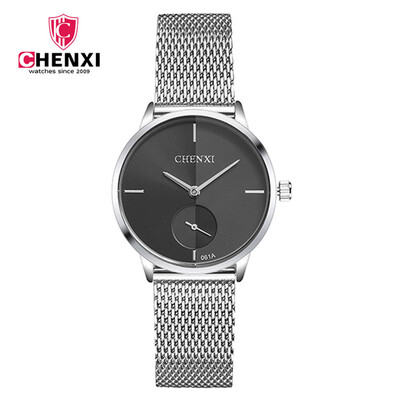 

CHENXI Luxury Dress Watch Men Ultra Thin Stainless Steel Quartz Watch Male Casual Clock Waterproof Wristwatch