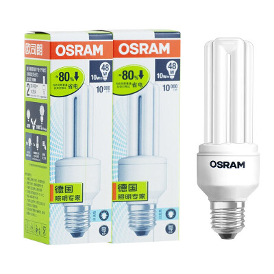 

[Jingdong супермаркет] Т3 OSRAM OSRAM стандарт теплый белый E27 10Вт КЛЛ (два пакета)