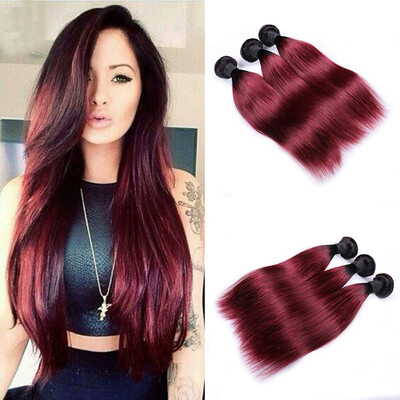 

8A Brazilian ombre 1B99J Hair 4 Bundles Straight Hair 100 Virgin Human Hair Ombre Hair 1B99J Color free shipping