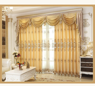 

Romantic Tulle Curtains for Bedroom Sheer Lace Curtains for Living Room Modern Faux Silk European Embroidered Luxury Curtains