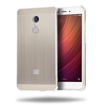 

Luxury Case for Xiaomi Redmi Note 4X Aluminum Bumper+Acrylic Panel Back Glossy Business Cover for Redmi Note 4 Global Version