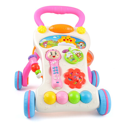 

Dr.B Baby Toys Infant Walker Trolley Baby Adjustable Speed ​​Anti-rollover (Toddler Cart Pink)