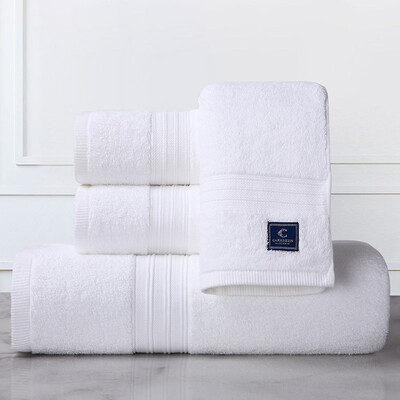 

Kang Xin towel home textile hotel cotton increase thick square towel towel gift box three sets of light gray purple