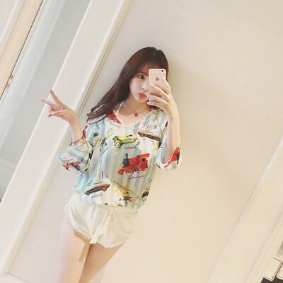 

Also the United States&the new swimsuit female bikini four-piece size of the chest gathered Korean version of the V-neck collar was thin shirt 168351 cartoon yellow-green L
