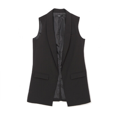 

2017 Decoration Vests Female Sleeveless Waistcoat office lady pocket coat Women Fashion Wardrobe waistcoat Slim cotton vest