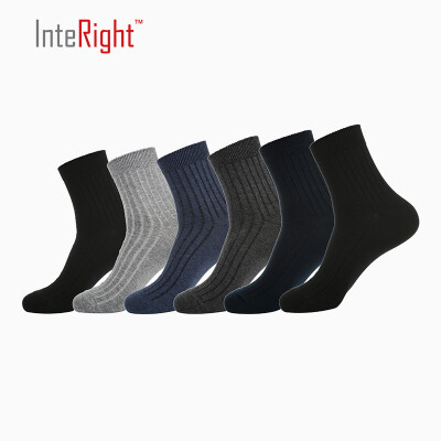 

INTERIGHT Men&39s Plain Casual Socks 6 Double-mix color uniform