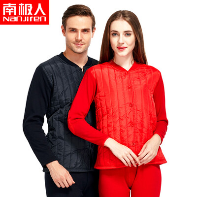 

Antarctic Nanjiren middle-aged cardigan warm gold A plus velvet thickening middle-aged cardigan suit Navy