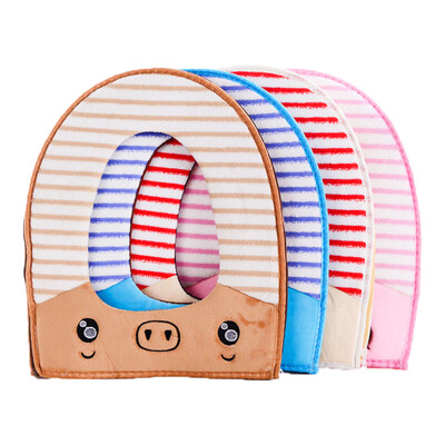 

Jiebi Shi toilet pad thick warm toilet seat toilet seat stripe khaki