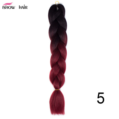 

Silky Strands 24'' 100g Ombre Synthetic Braiding Hair Extensions For Crochet Braids Kanekalon Jumbo Braids Two Tone Ombre Color 1p