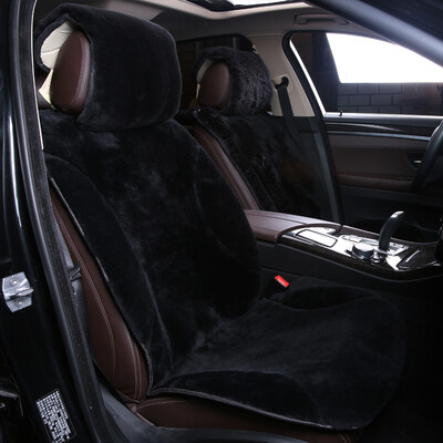 

Antarctic nanjiren wool cushion winter car seat cushion pad car mat lambskin short hair shearing single seat cushion seat winter car front row single seat black