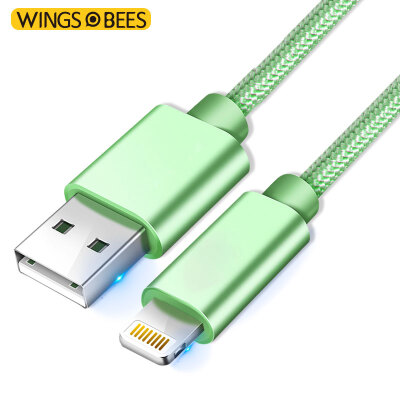 

Bee wing apple 6 / 6S / 7 data line braided wire 1 m agate green mobile phone charger line power cord support iphone5 / 5s / 7P / SE / ipad air mini